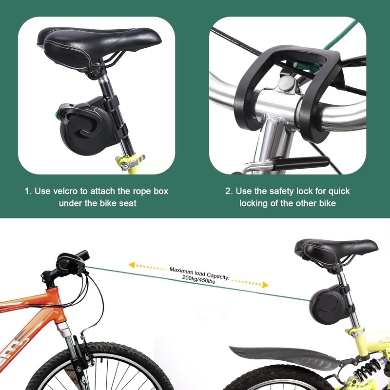 Tow Rope Bicycle Children, 2.5 m Parents Child Bicycle Tow