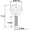 1 Inch Small Screw Eyes Metal Screw Hooks Ring Screws