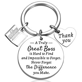 igvean Funny Boss Birthday Keychains Gifts for Male Female Appreciation Leader Retirement Leaving Away Bulk Office Boss's Day Gift for Women Men Thank You Keychain Presents for Colleagues