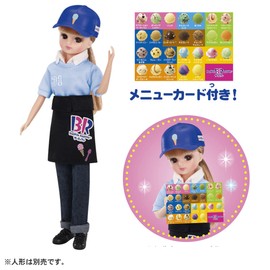 Takara Tomy Licca Takara Tomy "Licca-chan Dress, Welcome! Thirty One Ice Cream Shop Tenin Dress, Dress-up Doll, Pretend Play, Toy, Ages 3 and Up, Passed Toy Safety Standards, ST Mark Certified