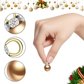 Mini Christmas Tree Baubles, Pack of 20 Miniature Gnome Accessories, Mini Christmas Baubles, 1 cm Gold Christmas Tree Baubles, Small Gnome Small Christmas Tree Decoration, Gnome Accessories, Christmas