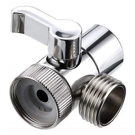 3 Way Shower Arm Diverter Valve Component, Shower Head Adapter for Shower Arm Mounted Basin Faucet Splitter Shower Diverter Valve for Toilet Shower Kitchen (Copper)