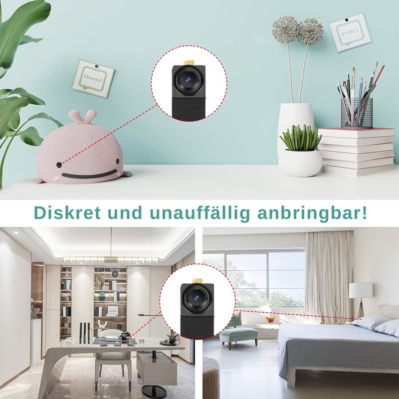 WIWACAM MW3 Mini Camera, HD Small Surveillance Camera with App,