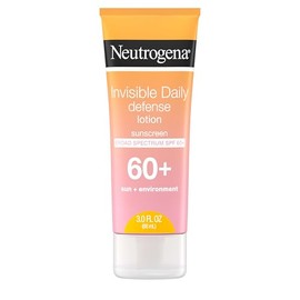 Neutrogena Invisible Daily Defense Sunscreen Lotion, Broad Spectrum SPF 60+, Oxybenzone-Free & Water-Resistant, Sun & Environmental Aggressor Protecti