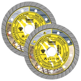 2 x SabreCut SCDT125_2 125mm (5 inch) x 10mm x 22.24mm Bore Turbo Diamond Angle Grinder Circular Saw Blades