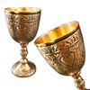 HIGHSTREET NAUTICAL Solid Brass Vintage Chalice Goblet Golden Roman King