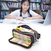 Large Capacity Pencil Case Multi Pocket Double Opening Cute Stationery