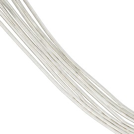 BENECREAT 40 Gram French Metal Wire, 18 Guage Embroidery Material Wire, Light Silver Round Copper French Metalic Wire for Embroidery Beading Jewelry Making