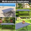 Spotjoy Rectangle Vinyl Table Cloth, Waterproof Elastic Fitted Tablecloth with