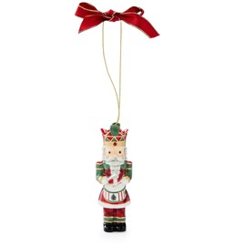 Spode Christmas Tree Tartan Nutcracker Ornament - Festive Decoration, Novelty Bauble for Seasonal Decor - Ideal Holiday Keepsake Ornament for Christmas - Collectible Ornament for Home Decoration