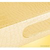 Home Redefined 18"x12" Gold Glossy Crocodile Faux Leather Serving Tray