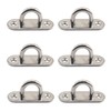 6 Pieces M5 304 Stainless Steel Oblong Pad Eye Plate