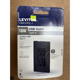 Leviton 3.6A USB Dual Type A In-Wall Charger with 15 Amp Tamper-Resista