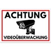 Achtung Videoüberwachung Sign (30 x 20 cm Plastic) - Sign