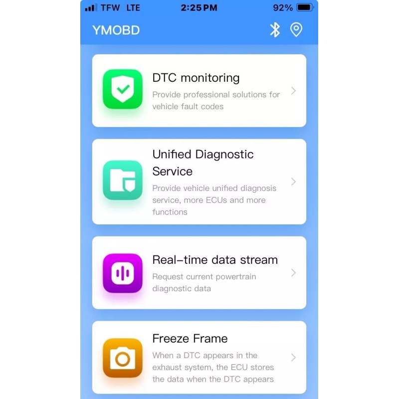 Bluetooth OBD2 OBDII Car Fault Code Reader Diagnostic Scanner for