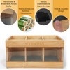 yazi Extra Large Bamboo Utensil Holder for Kitchen Counter -