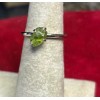 Natural Creations Sterling silver stackable ring size 10 Raw Peridot