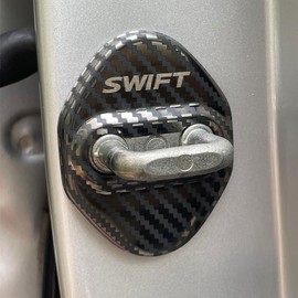 MEKOMEKO SW-MSGK New Swift ZD ZC Series Striker Cover, Door Lock Cover, Plating, Accessories, Interior Parts, Stainless Steel, 4 Pieces, Easy Installation, Swift 5th Generation, December 2023 and Up