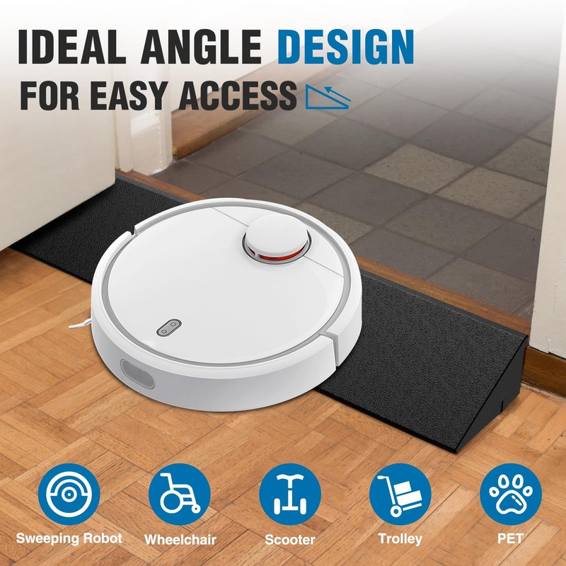 Nilight 2" Rise Threshold Ramp for Doorways, 19.7" Wide Low
