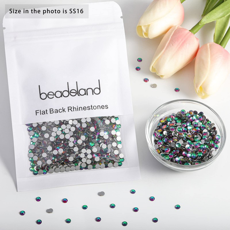 Beadsland 1440 Pieces Flat Back Rhinestone Nail Art Craft Non