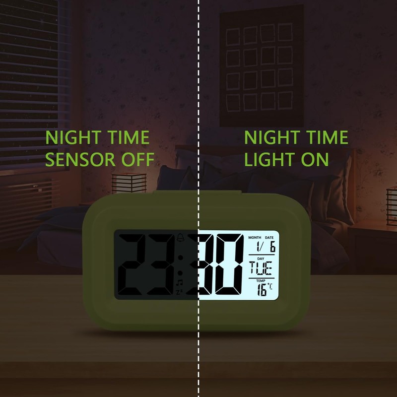 Vicloon Digital Alarm Clock Bedside, LED Display Clocks with Adjustable