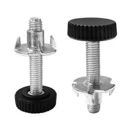 cyclingcolors 4x Adjustable Leveling Feet M4 M5 M6 Threaded Foot Knurled Screw + T Nut Furniture leg (M5x15)