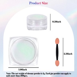 SIUSIO 0.04oz/1g White Chrome Nail Powder, Iridescent Chameleon Chrome Nail Pigment Aurora Unicorn Color Shifting Nail Pigment for Gel Polish Nail Art Decoration, Resin Craft - Purple Mine