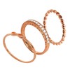 Rose Gold Dipped Sterling Silver Infinity Twisted CZ Stacking Rings