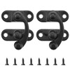 ZIUZI Small Hasp Latches Antique Black Clasp Swing Arm Latch