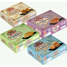 Rani Cookies Variety Pack of 4 (c) 14oz (400g) each, Premium Quality Indian Cookies ~ Vegan | Non-GMO | Indian Origin