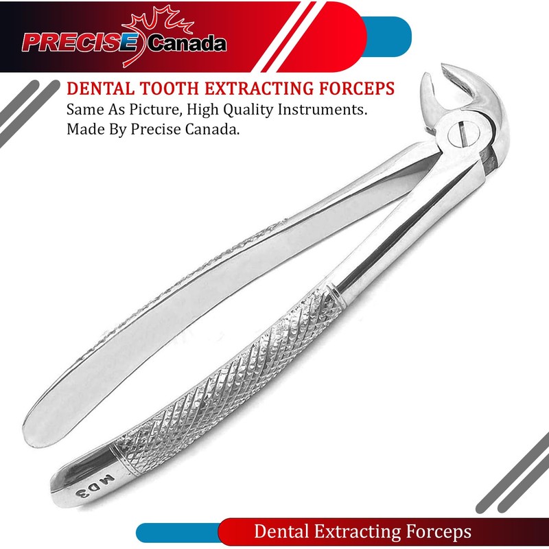 PRECISE CANADA: Set of 3 Dental EXTRACTING Forceps #MD3 Dental