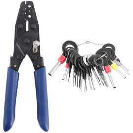 Hilitchi Professional Crimper Tools Wiring Harness Crimping Set for Delphi Packard Weather Pack Terminals and Metri-Pack Connectors with Electrical Wiring Crimp Connectors Auto Terminals Pin Extractor