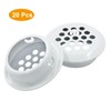 Auvotuis 20Pcs Circular Air Vents White Soffit Vent, Stainless Steel