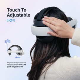 DamonLight Electrical Control Head Strap Compatible with Meta Quest 3 Adjustable Comfortable Upgraded Elite Strap Headset Replacement for Oculus Quest 3 Pressure-Free Head Strap