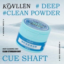 KONLLEN Shaft Cleaning Powder Special Micro-Protection Formula Carom Billiards Pool Cue Care Wooden Shaft Maintenance Accessories 80gram