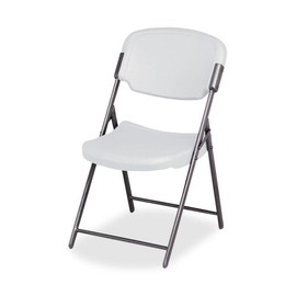 Iceberg Rough N Ready Series Resin Folding Chair, Steel Frame, Charcoal ICE64003
