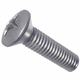 8-32 x 3/8" Oval Head Machine Screws, Phillips Drive, Stainless Steel 18-8, Full Thread, Bright Finish, Machine Thread, Quantity 100 by Fastenere
