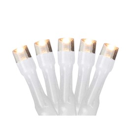 Northlight 20 Battery Operated Warm Clear LED Wide Angle Christmas Lights - 9.5 ft White Wire