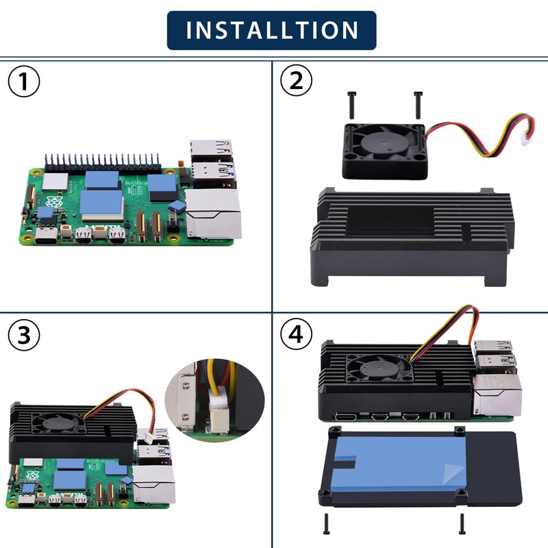 GeeekPi Raspberry Pi 5 Armor Heatsink Enclosure / Raspberry Pi