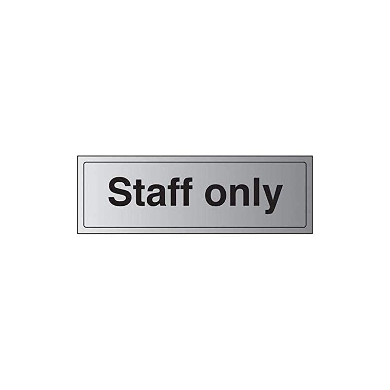 V Safety General Door-Staff Only Sign - 300mm x 100mm