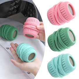 3 Pcs Reusable Fabric Softener Dispenser Balls Laundry Dryer Balls Washing Machine Refillable Ball Substitute Softening Static Removal Household Cleaning Tools