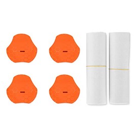 Camco 42260 RV Cover Gutter Spout Guard Kit with Adhesive RV Cover Reinforcement Strips - Protects Your RV's Gutter Spouts and Aids in RV Cover Installation, Orange