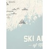 Maine Ski Resorts Map 18x24 Poster (Beige & Opal Blue)