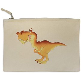 'Goofy Dinosaur' Canvas Clutch Bag/Accessory Case (CL00014651)