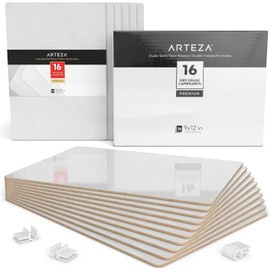 Arteza Dry Erase White Board 9x12 Inch, Bulk Set of 16 Lapboards, Double Sided Dry Erase Whiteboards, Office Supplies for Teachers, Students, Home and Office Work