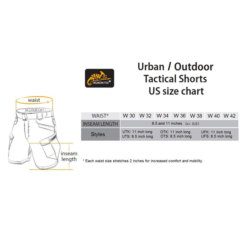Helikon-Tex OTS (Outdoor Tactical Shorts) 8.5 - Black, Black outdoor