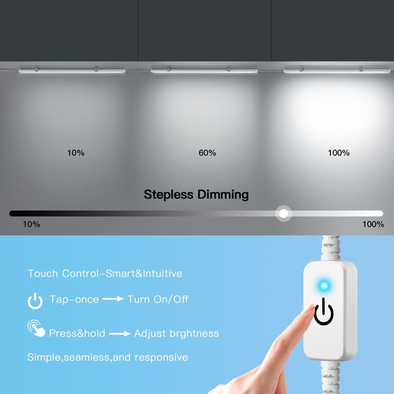 CHNMALITAI 5 V USB LED Kitchen Under-Unit Light, Pack of