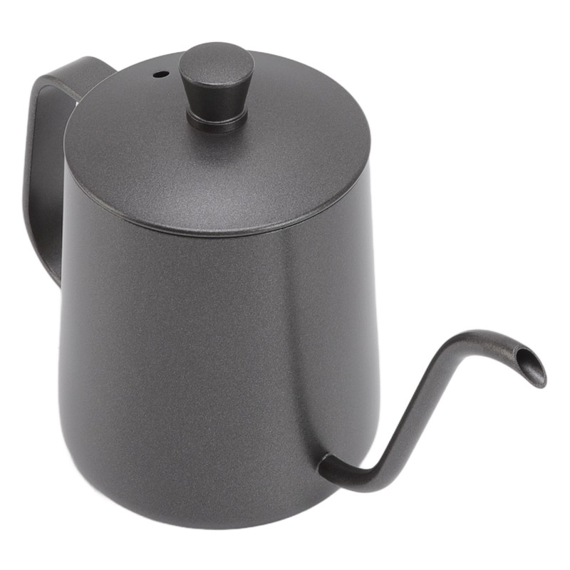 Long Narrow Coffee Kettle Black Stainless Steel Rustproof Small Pour
