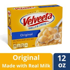 Velveeta Original Shells & Cheese Meal (12 oz Boxes, Pack of 6)