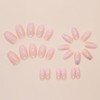 24 Pcs Winter Press on Nails Medium Fake Nails Coffin
